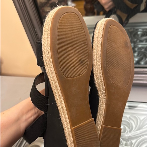 Caslon Leona CNLeona-Fab Women’s 11 Black Elastic Strap Espadrille Sandals - Picture 10 of 11